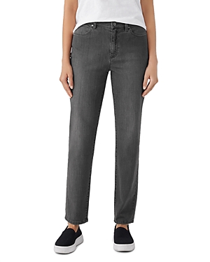 Shop Eileen Fisher High Rise Slim Fit Jeans In Carbon In Carbn
