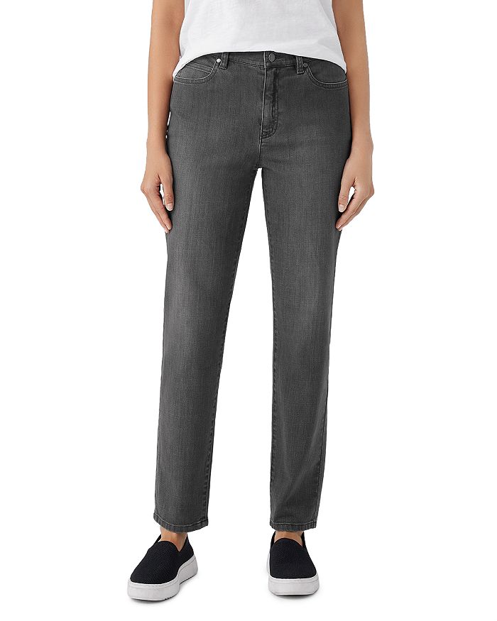 High Rise Slim Fit Jeans in Carbon