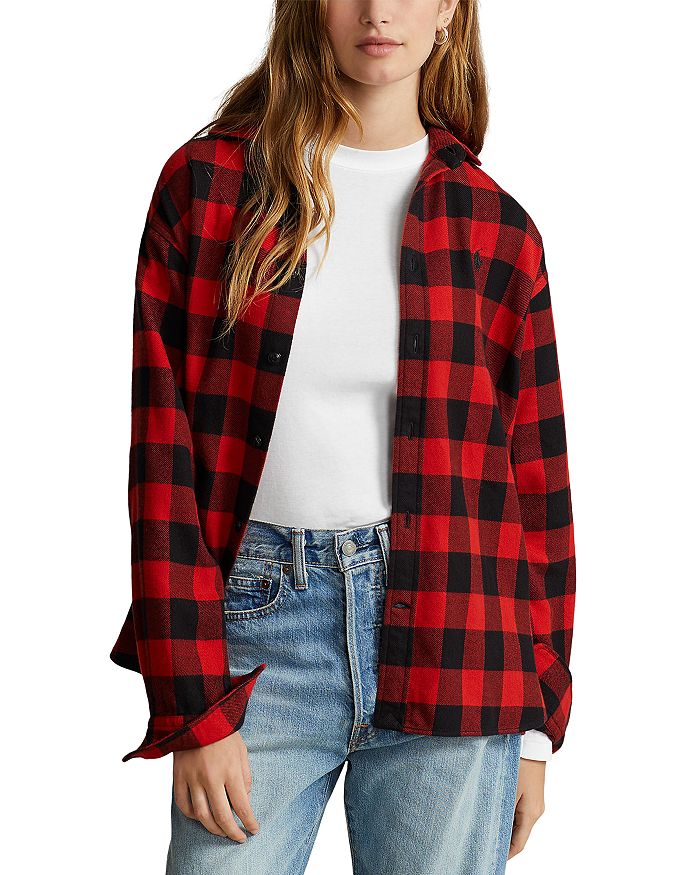 Ralph Lauren Relaxed Fit Plaid Cotton Twill Shirt | Bloomingdale's