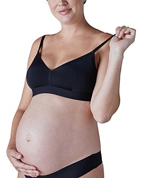 Isabel Maternity Seamless Crossover Sleep & Nursing Bra, Black, X