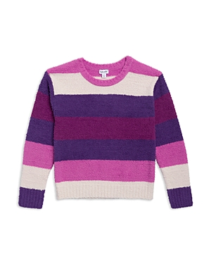 Splendid Girls' Fuzzy Crewneck Sweater - Big Kid In Raspberry