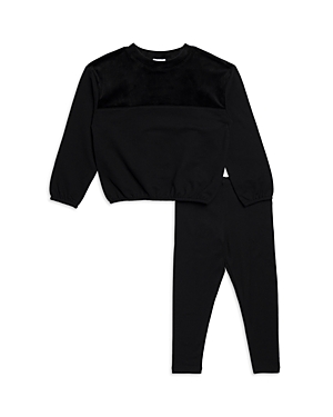 Splendid Girls' Sweatshirt & Leggings Set - Little Kid In Black