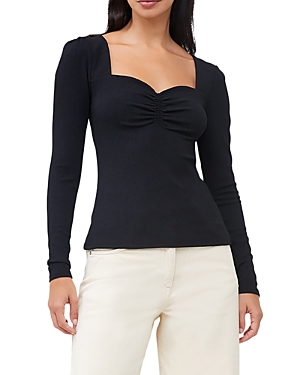 Shop French Connection Sonya Ribbed Sweater In Blackout