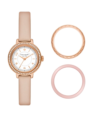 Shop Kate Spade New York Morningside Watch, 28mm In White/pink