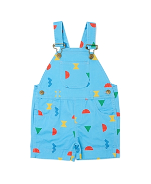 Dotty Dungarees Unisex Random Variables Printed Overall Shorts - Baby, Little Kid, Big Kid In Blue