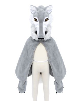 Great Pretenders - Woodland Storybook Wolf Cape Costume 5-6 - Ages 5-7