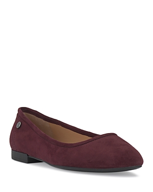 Shop Vince Camuto Women's Minndy Slip On Ballet Flats In Dark Red