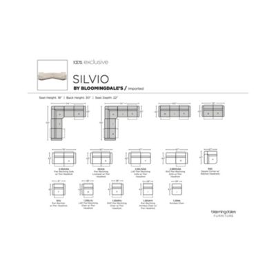 Silvio 5-Piece Power Reclining Leather Sectional - Exclusive