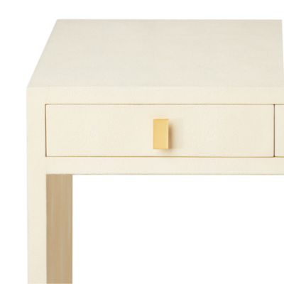 Shagreen Embossed Vanity Table &amp; Stool Set