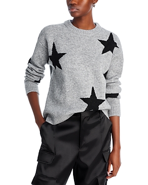 Aqua Star Intarsia Crewneck Sweater - 100% Exclusive In Grey/black