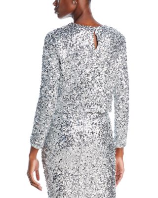 Sequin Long Sleeve Top - Exclusive