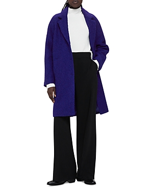 Shop Whistles Wool Boucle Coat In Blue