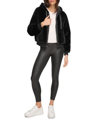 Faux Fur Zip Up Hoodie