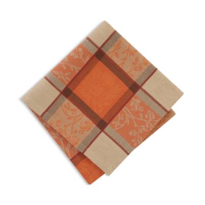 Autumnal Harvest Jacquard Dinner Napkins, Set of 8