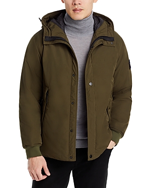 Stone Island Giubbotto Hooded Jacket In Olive