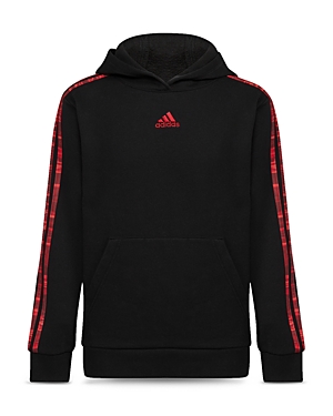 Adidas Originals Boys' Liquid Camouflage 3-stripe Pullover Hoodie - Big Kid In Black/red