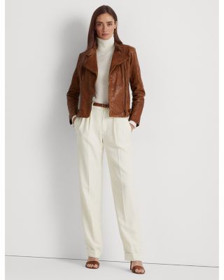 Burnished Leather Moto Jacket