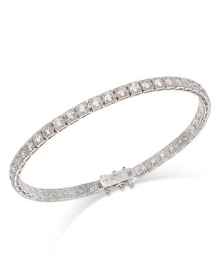 Bloomingdale's Fine Collection - Men's Diamond Tennis Bracelet in 14K White Gold, 7.0 ct. t.w.