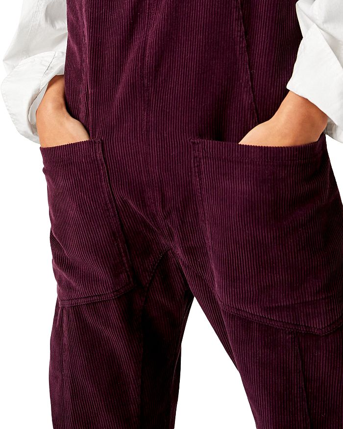 Shop Free People High Roller Cord Jumpsuit In Italian Plum