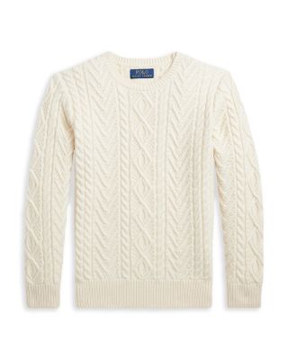 Ralph lauren aran sweater best sale