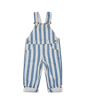 Dotty Dungarees Boys' Classic Wide Stripe Overalls - Baby, Little Kid, Big Kid In Blue