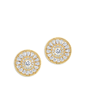 Harakh Diamond Baguette Stud Earrings In 18k Yellow Gold, 2.5 Ct. T.w.