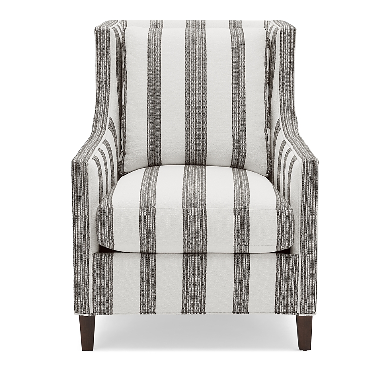 Massoud Duncan Chair In Cape Stripe Peppercorn