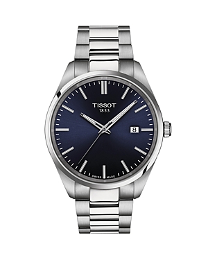 Shop Tissot Pr 100 Watch, 40mm In Blue/silver