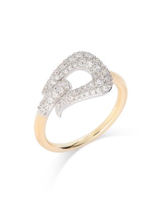 Bloomingdale's Fine Collection - Diamond Buckle Ring in 14K White & Yellow Gold, 0.50 ct. t.w.