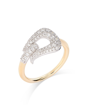 Bloomingdale's Diamond Buckle Ring In 14k White & Yellow Gold, 0.50 Ct. T.w. In White/gold