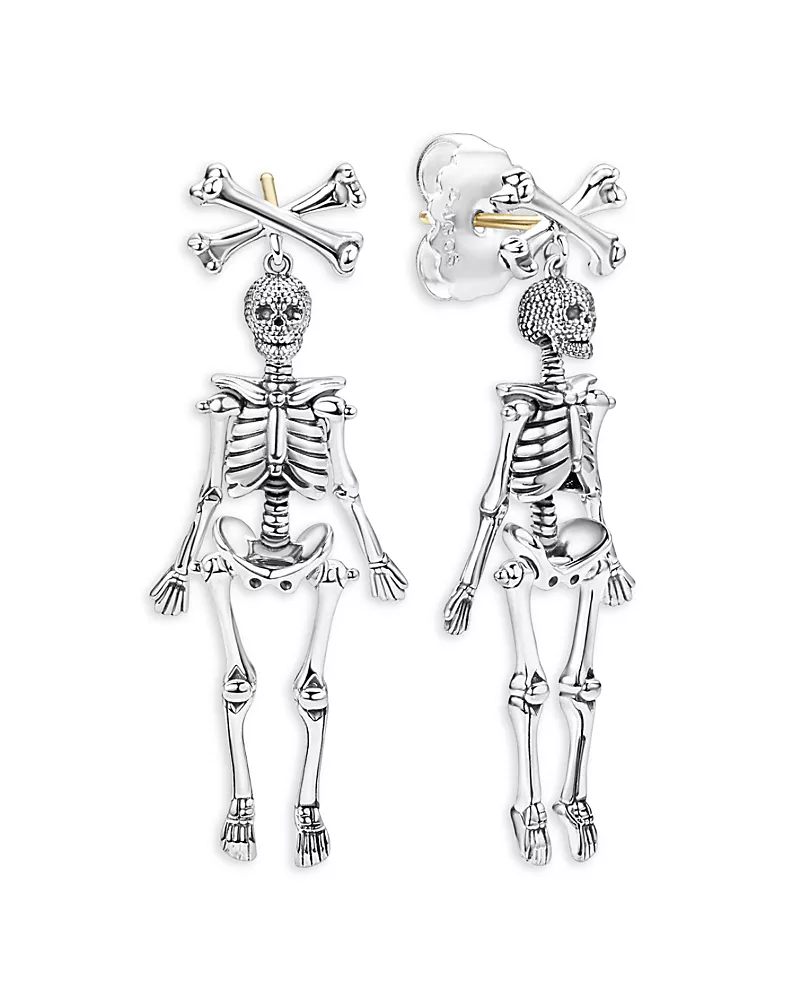 Lagos 14K Yellow Gold & Sterling Silver Rare Wonders Skeleton Drop Earrings