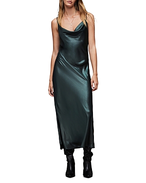 allsaints metallic dress ALLSAINTS Hadley Metallic Dress in Silver