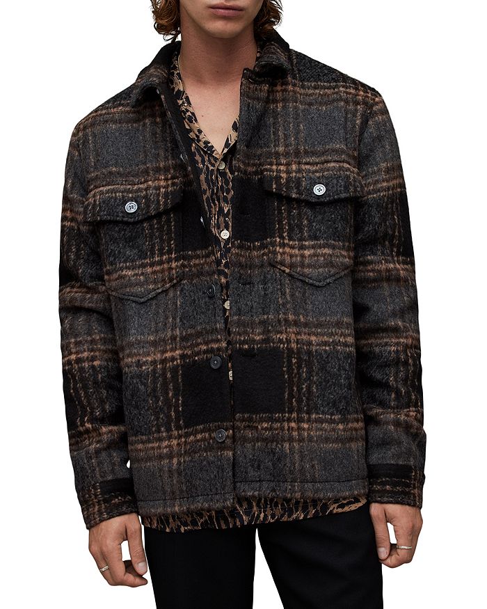 ALLSAINTS Fornax Relaxed Fit Button Front Jacket | Bloomingdale's
