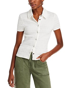 Short Sleeve Button-Down Shirts for Women - Bloomingdale's