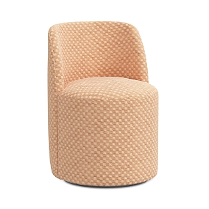 Sparrow & Wren Bowie Dining Chair With Swivel Base In Checker Salmon