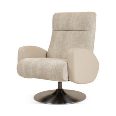Sterling Fabric & Leather Swivel Recliner