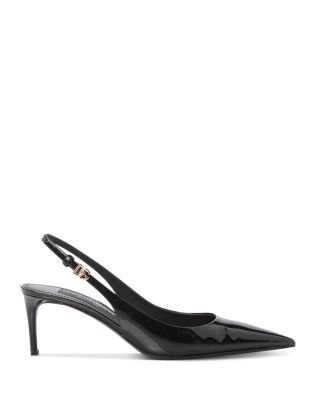 Women&#39;s Glossy Pointed Toe Slingback Pumps 