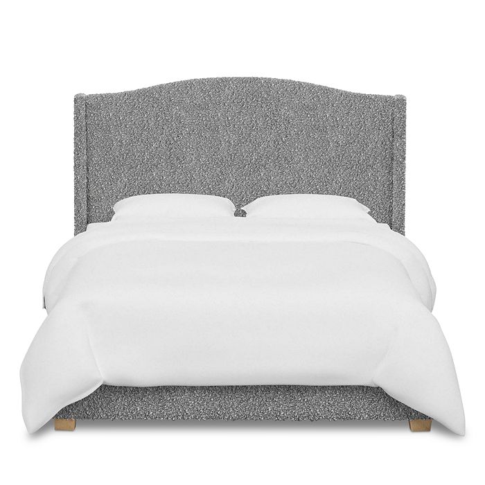 Shop Sparrow & Wren Amalia Bed In Plush Boucle, Full In Gray