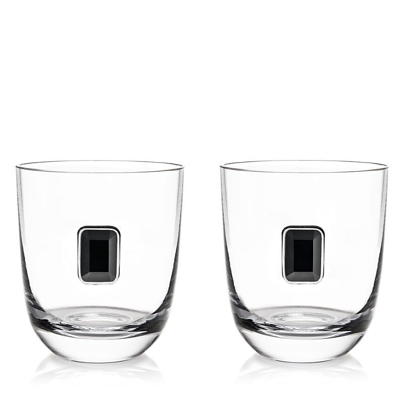 Anna New York Elevo Set Of 2 Double Old Fashioned Glasses In Clear