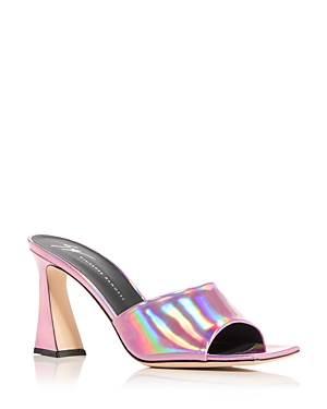 Giuseppe Zanotti Women's Solhene Square Toe High Heel Slide Sandals In Pink