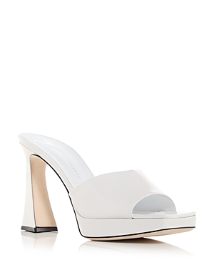 Giuseppe Zanotti Women's Platform High Heel Slide Sandals In Bianco