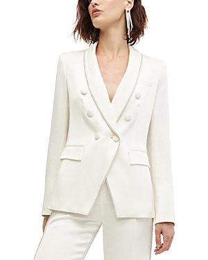Shop Veronica Beard Jagger Dickey Double Breasted Jacket In Winter White