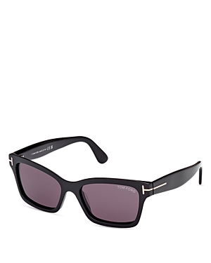 Tom Ford Women's Mikel Sunglasses Tf1085 52u Havana 54mm In Black/purple Solid