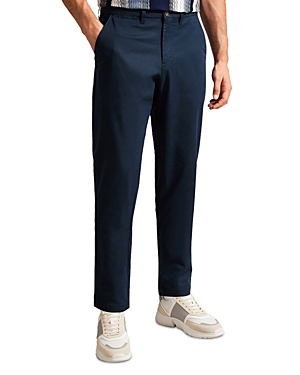 TED BAKER HAYBRN TEXTURED REGULAR FIT CHINO TROUSERS