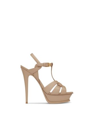 Tribute Platform Sandals in Smooth Leather