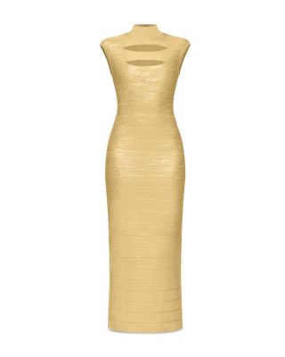 Foiled Cutout Bandage Gown