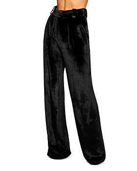 Black Velvet Straight Pants