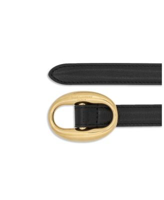  Oval Buckle Thin Belt