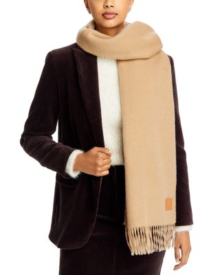 Vince Double Face Cashmere Scarf In Camel
