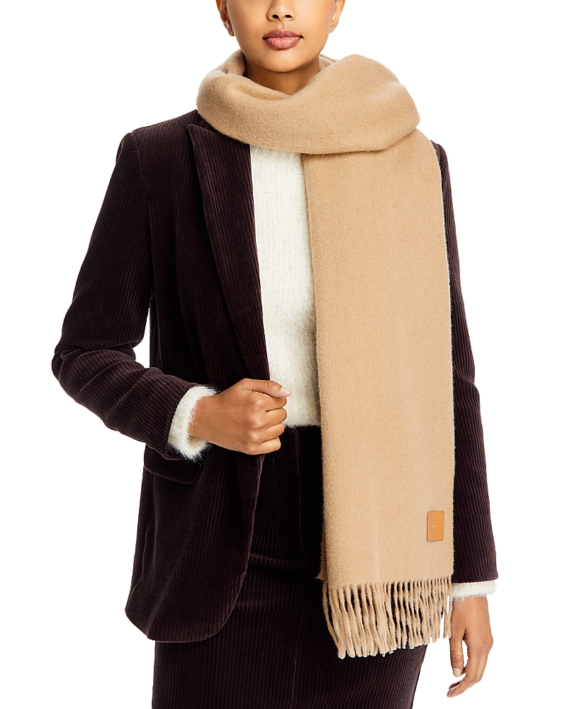 Vince Double Face Cashmere Scarf In Camel